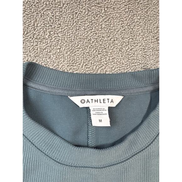 NWT Athleta Seasoft Rib Tee Dress Athleisure Casual Lounge Pockets Size Medium - Picture 6 of 11